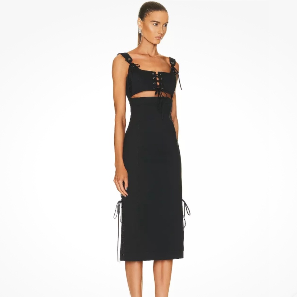 Monse lace up black dress size 8